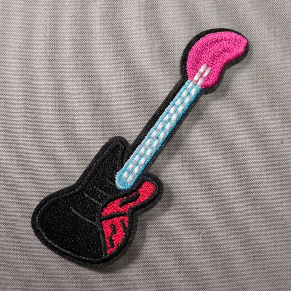 Guitar Rock Iron On Patch | Music Patch